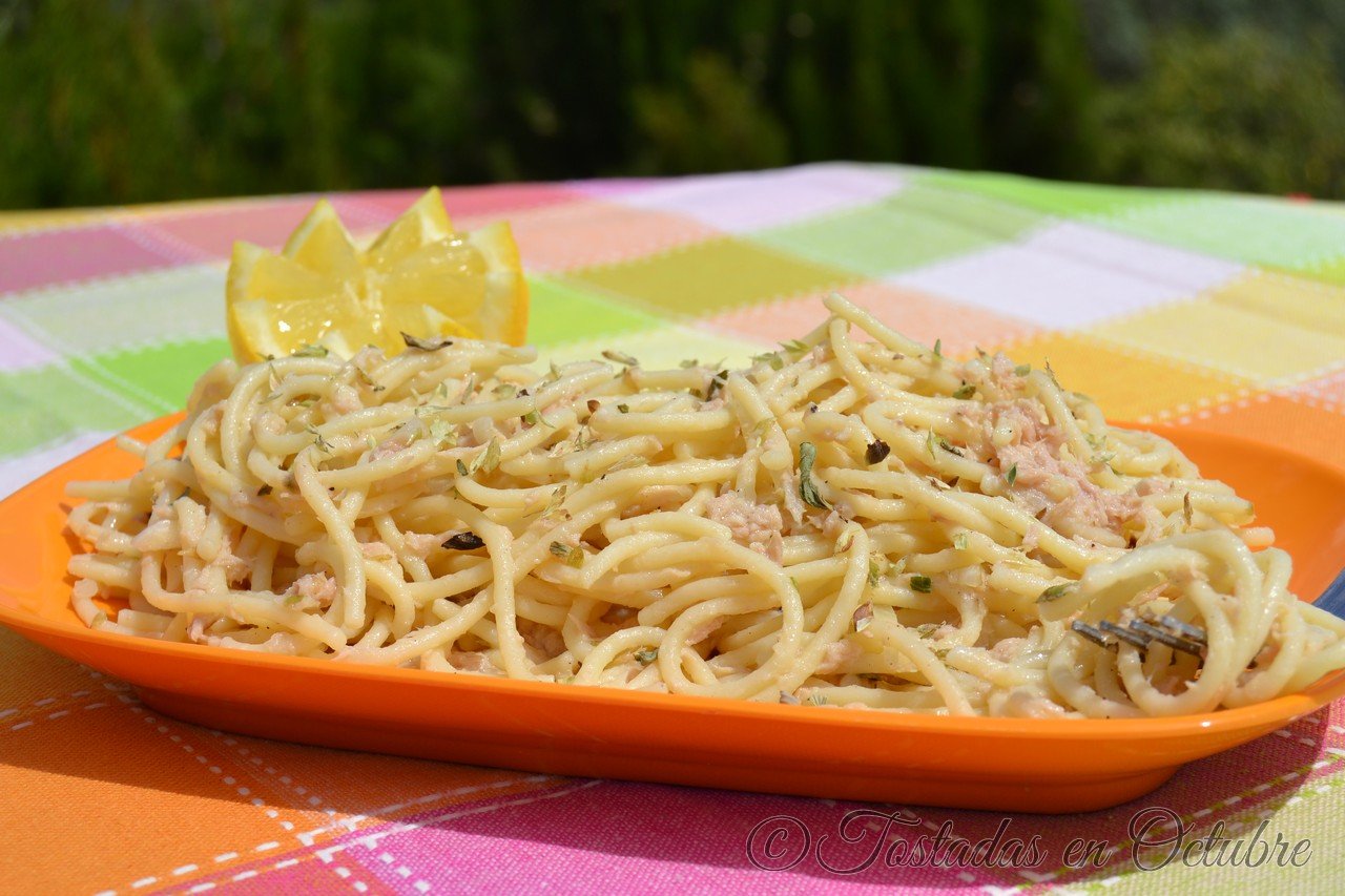 Spaghetti Frío al Atún y Limón