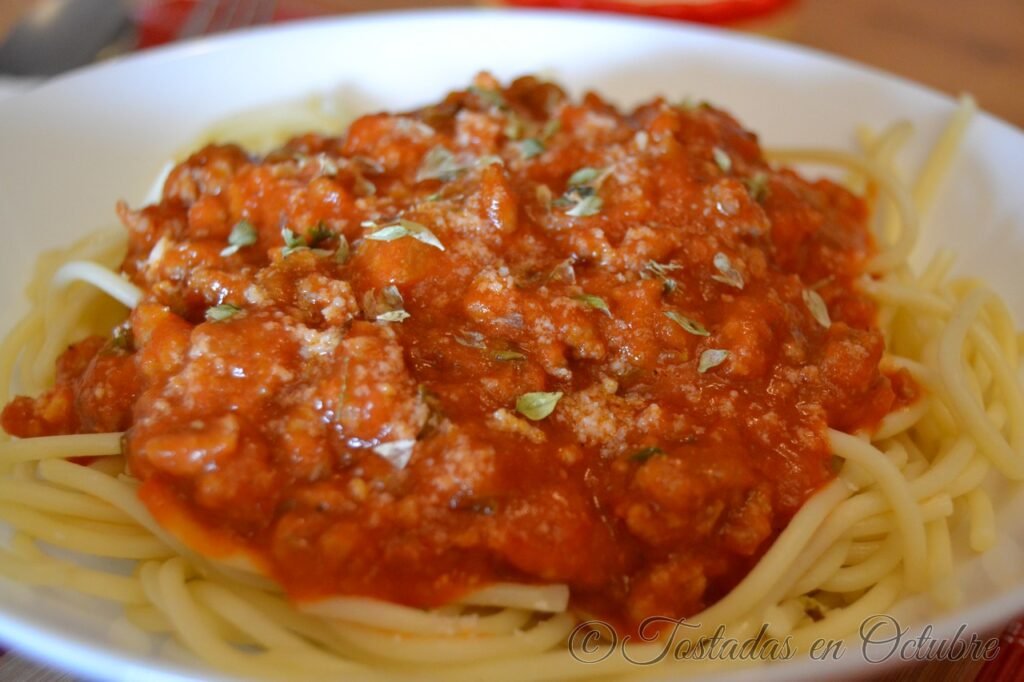 Spaghetti con Salsa Bolognesa