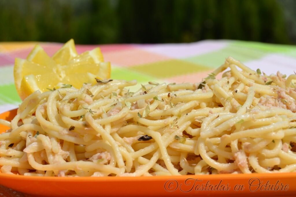 Spaghetti Frío con Atún y Limón