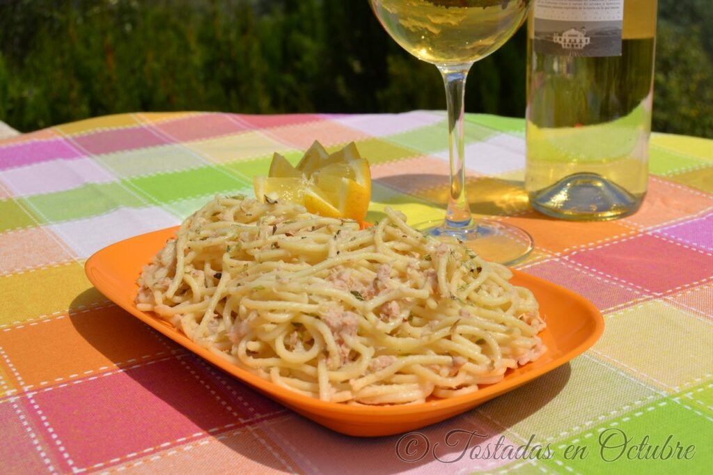 Spaghetti Frío con Atún y Limón