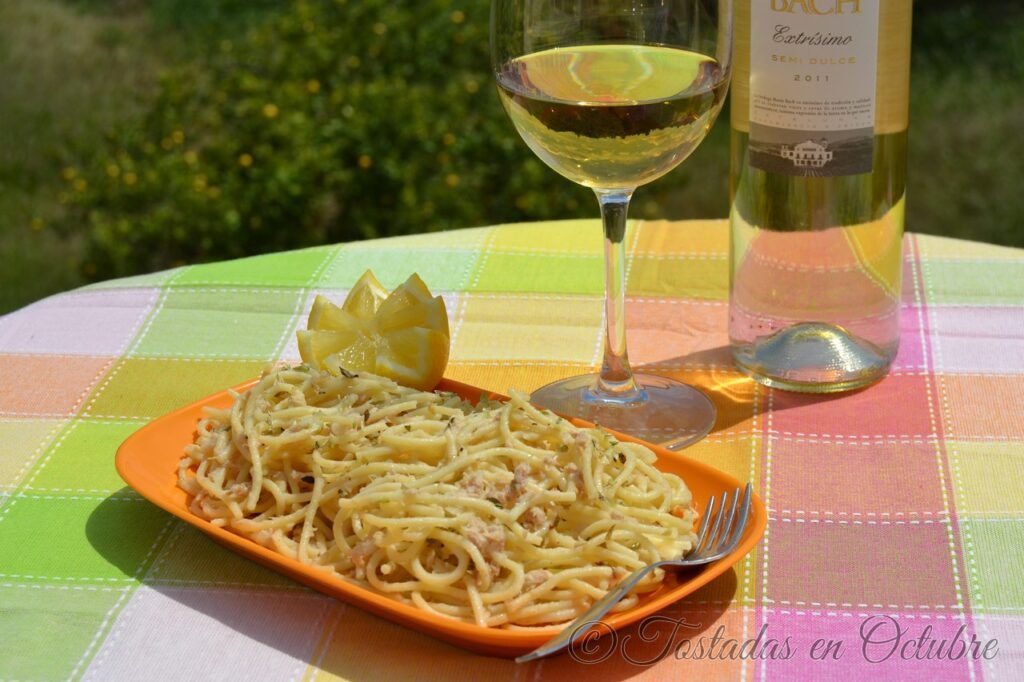 Spaghetti Frío con Atún y Limón